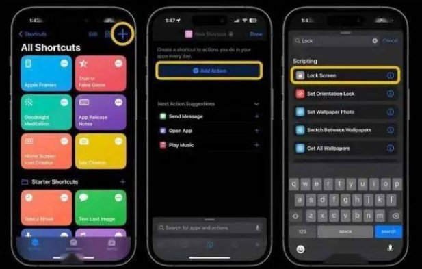 安徽苹果14锁屏维修店分享iPhone14升级iOS16.4后如何创建锁屏快捷方式 